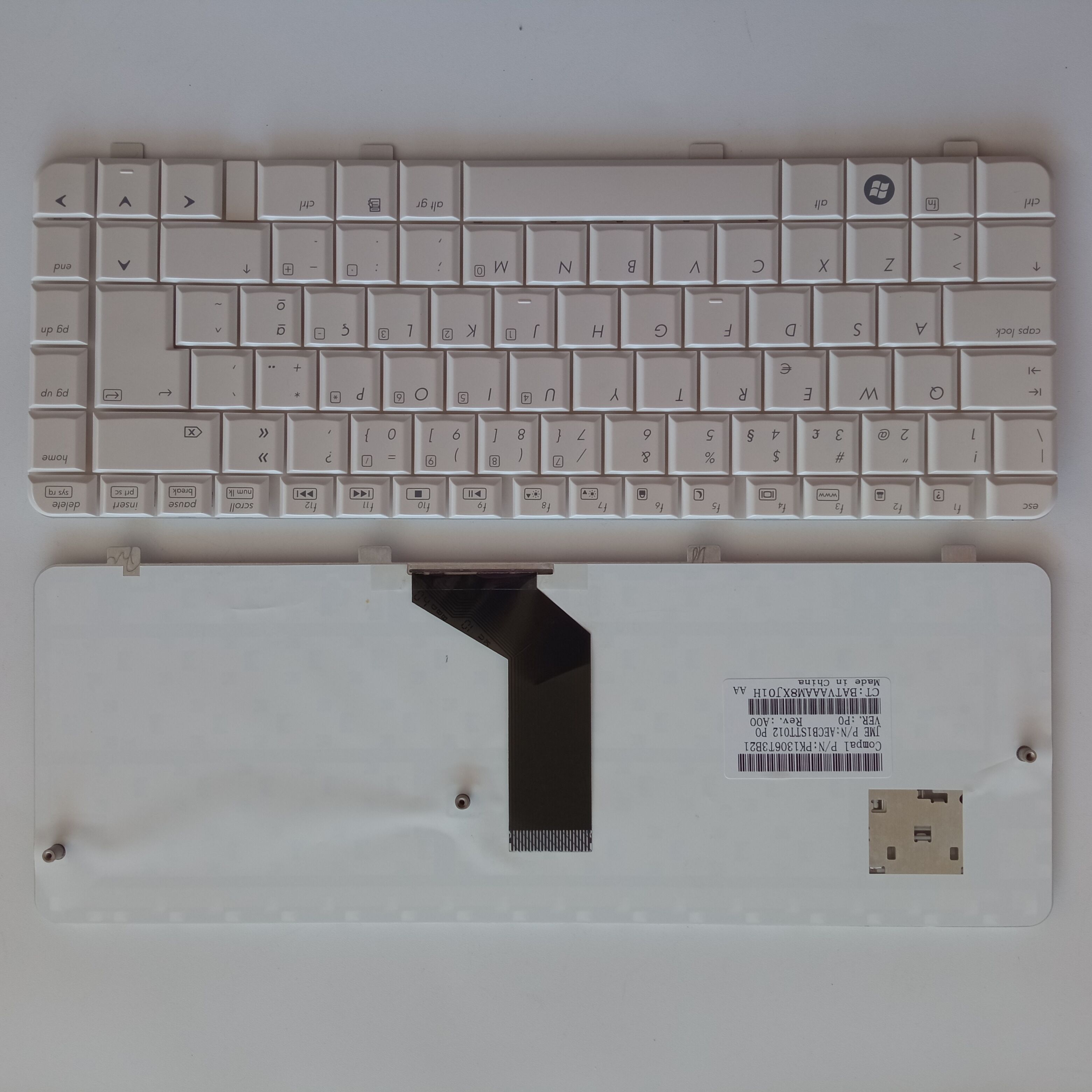 Picture of New Replacement Laptop Keyboard For HP DV3-2000 WHITE PO Layout